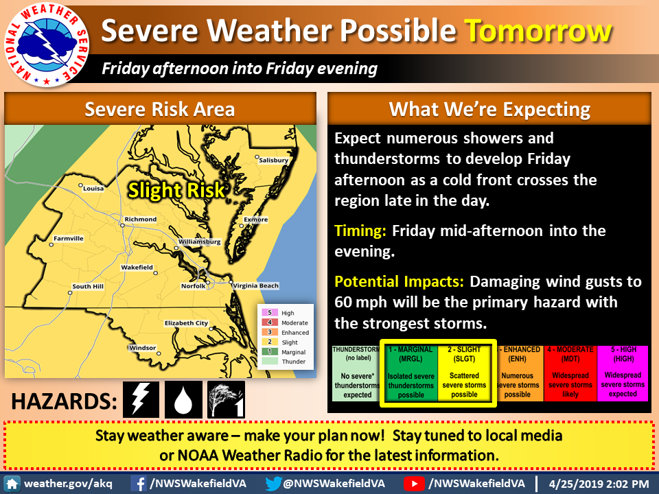 Latest Update on Severe Weather Possible Tomorrow - April 25th